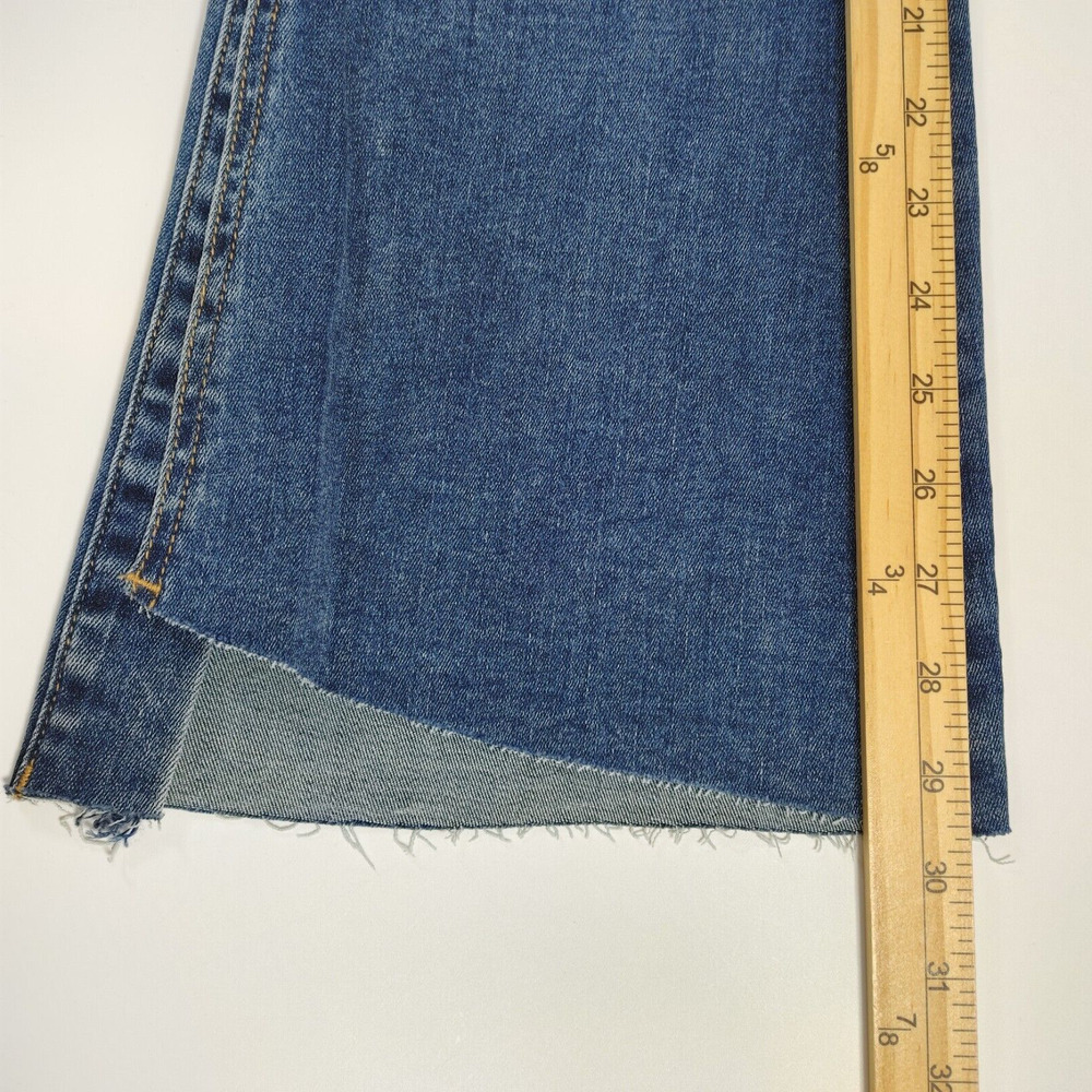 Urban Revivo ASOS Split Hem Flare Jeans NWT Blue High Rise Bootcut Size 4 - Picture 15 of 16